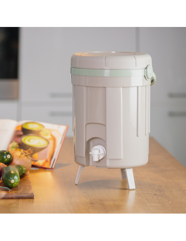 Composteur de cuisine Bokashi 8L Compact et Hermétique - EDA