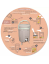 Composteur de cuisine Bokashi 8L Compact et Hermétique - EDA