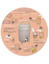 Composteur de cuisine Bokashi 8L Compact et Hermétique - EDA