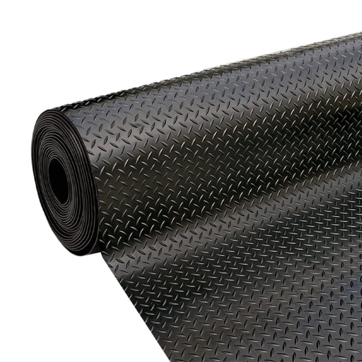 tapis en caoutchouc à motif losanges 1 x 10 m