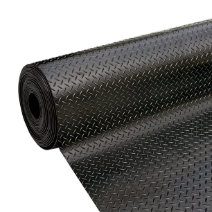 tapis en caoutchouc à motif losanges 1 x 10 m