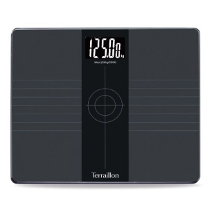 pese-personne terraillon every-body - 250 kg - grad. 50 g - lcd rã©troã©clairã© - plateau xxl - noir - terraillon