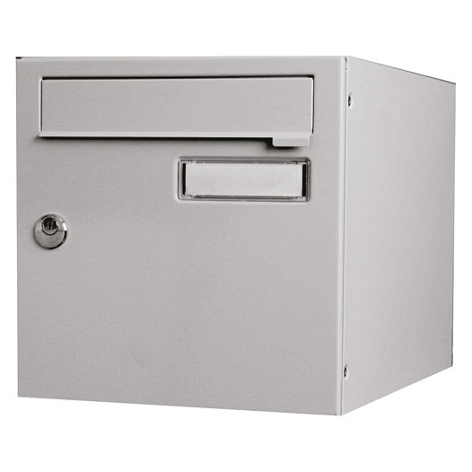 boite aux lettres normalisee 1 porte exterieur acier gris - wsab logistique