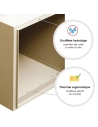 boite aux lettres normalisee 1 porte exterieur acier beige - wsab logistique