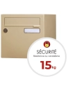 boite aux lettres normalisee 1 porte exterieur acier beige - wsab logistique