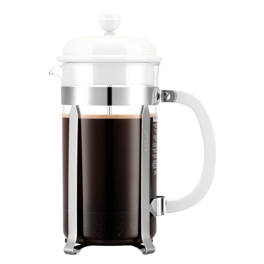 cafetiere a piston 8 tasses blanc & inox - bodum