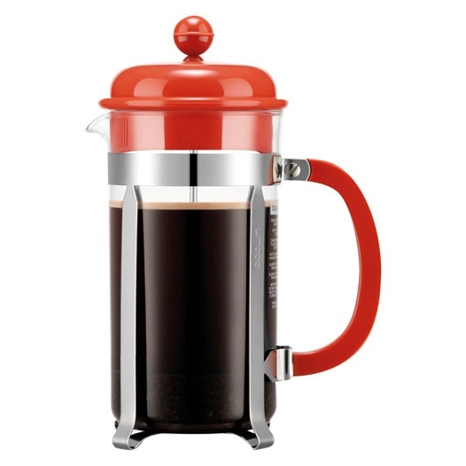 cafetiere a piston 8 tasses rouge & inox - bodum