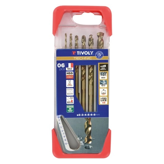 forets mã©taux hsse cobalt 5 gradues slr coffret de 6 - tivoly