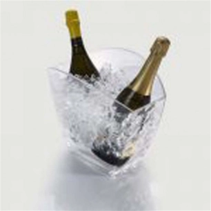 vasque transparente diamond pour 2 ou 3 bouteilles - vinolem ld
