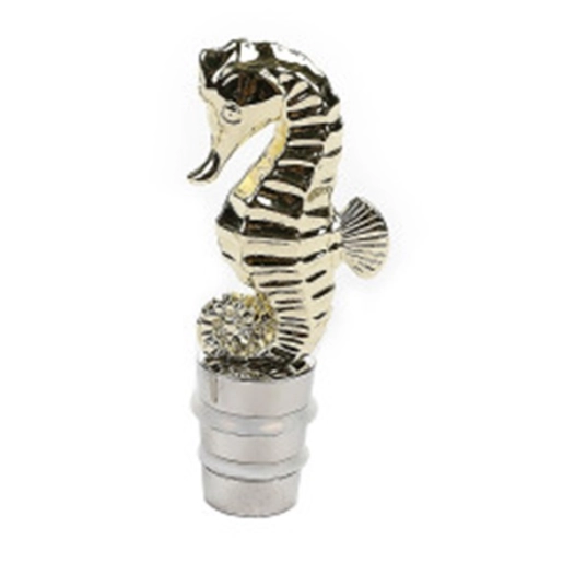 bouchon serie ocean hippocampe finition doree ludi-vin - vinolem ld