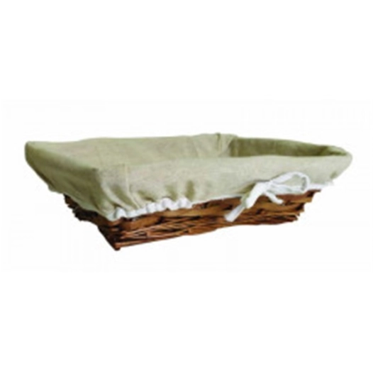 panier rectangle en osier et tissu beige - vinolem ld