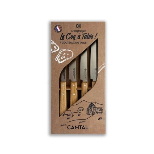 coffret 4 couteaux le coq ã  table cantal - chãªne - french touch arts ld