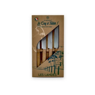 coffret 4 couteaux le coq ã  table landais - chãªne - french touch arts ld