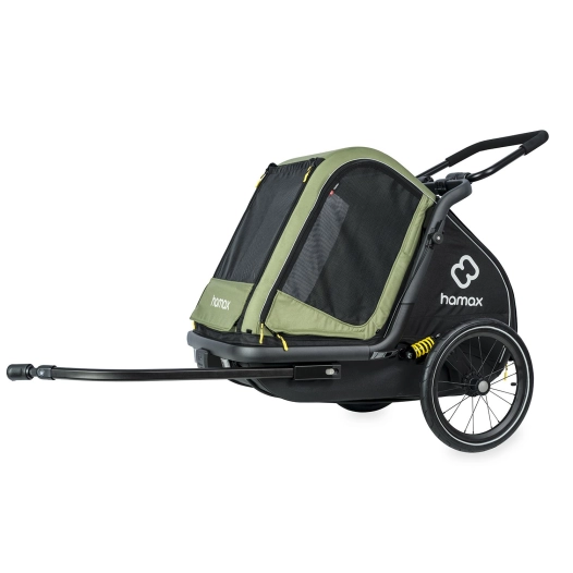 Remorque vélo pour chien Pluto M avec suspension et châssis pliable - HAMAX