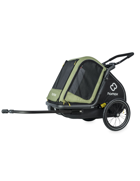 Remorque vélo pour chien Pluto M avec suspension et châssis pliable - HAMAX