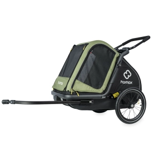 Remorque vélo pour chien Pluto M avec suspension et châssis pliable - HAMAX