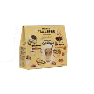 etui cafe frappe saveur noisette et caramel moulu 225g - le temps des cerises ld