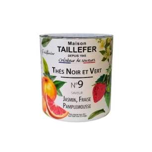 thã‰ noir thã‰ vert jasmin fraise pamplemousse 60g - nâ°9 - le temps des cerises ld