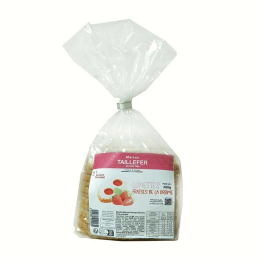 lunettes a la fraise de la drome sachet confiseur 300g - le temps des cerises ld