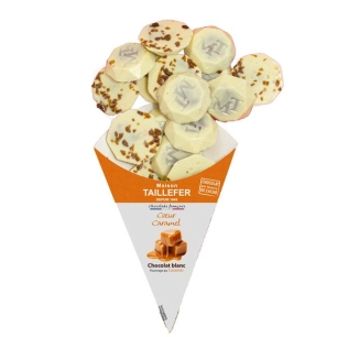 chocolat blanc caramel au beurre salã‰ cornet 130g - le temps des cerises ld