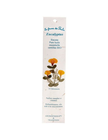 encens indien eucalyptus bio x 10 - ecodis