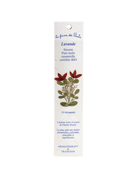 encens indien lavande bio x 10 - ecodis