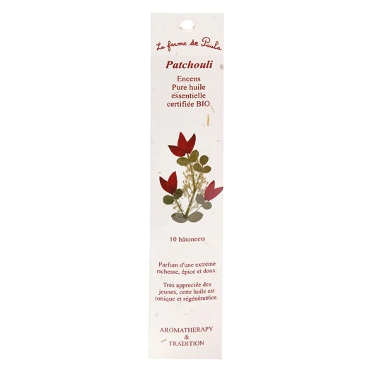 encens indien patchouli bio x 10 - ecodis
