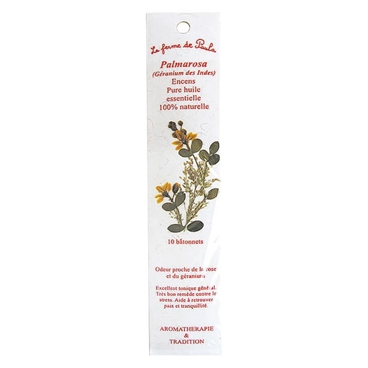 encens indien geranium des indes bio palmarosa x 10 - ecodis