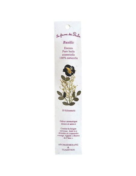 encens indien basilic bio x 10 - ecodis
