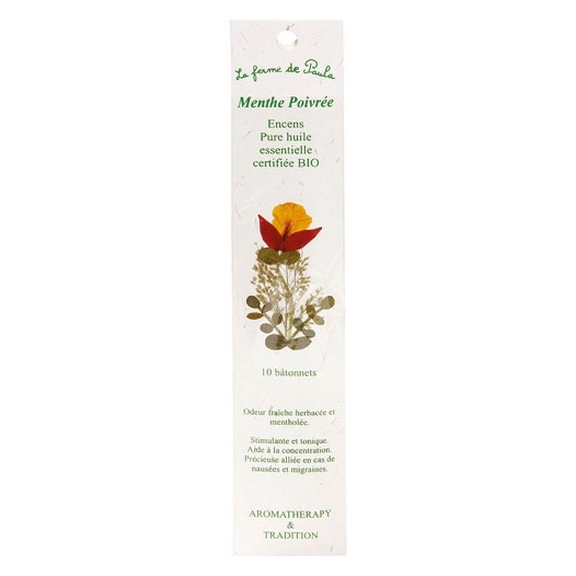 encens indien menthe poivree bio x 10 - ecodis