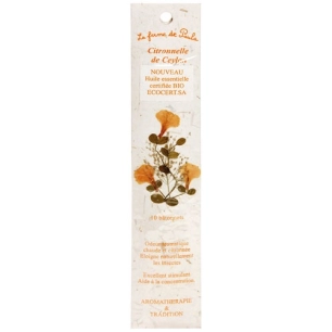 encens indien citronnelle de ceylan bio x 10 - ecodis