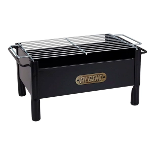 barbecue de table en fonte avec grille en acier inoxydable, 33 x 23 x 19 cm