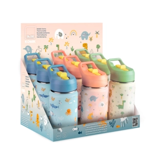 bouteille isotherme avec bec, komik, motifs variés, 360 ml