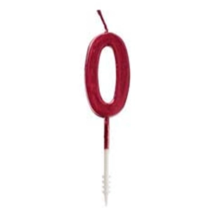 bougie rouge brillante nº 0