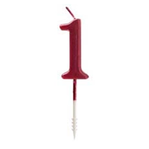 bougie rouge brillante nº 1