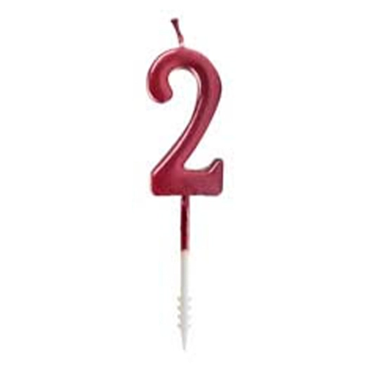 bougie rouge brillante nº 2