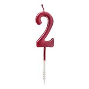bougie rouge brillante nº 2