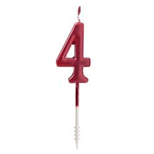 bougie rouge brillante nº 4