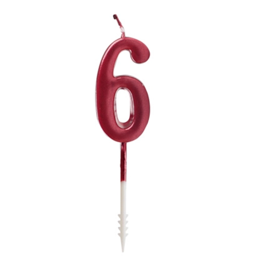bougie rouge brillante nº 6