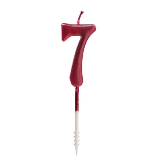 bougie rouge brillante nº 7