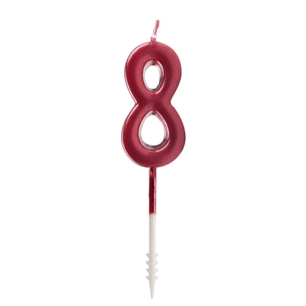 bougie rouge brillante nº 8