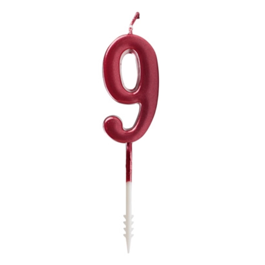 bougie rouge brillante nº 9