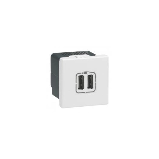 prise charge 2usb 1500 blanc