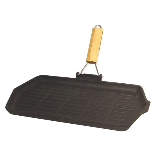grill viande 33.5x19.5 mche bois fonte*e - baumalu