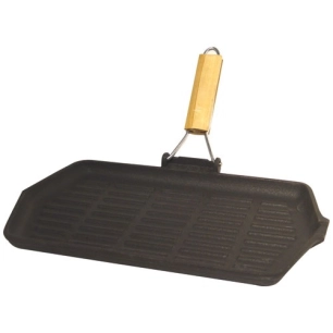 grill viande 33.5x19.5 mche bois fonte*e - baumalu
