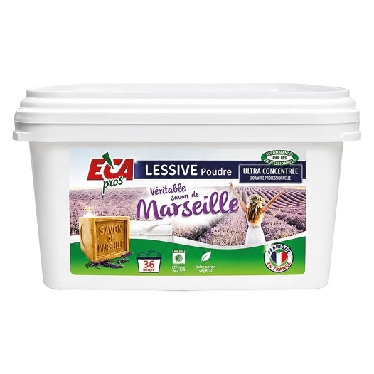 eca pros lessive poudre savon de marseille pro 36 lavages - noveca