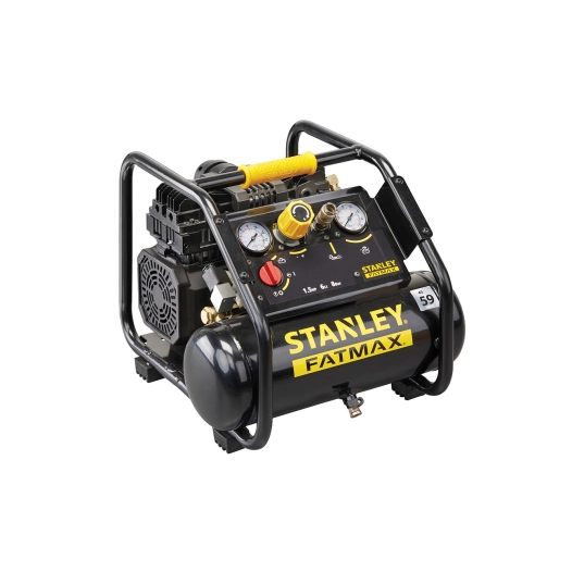 compresseur professionnel - sans huile - horizontal - silencieux - 6 l / 1.5 ch / 8 bar