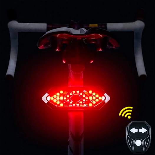 feu arrière à led avec clignotants et télécommande pour vélo