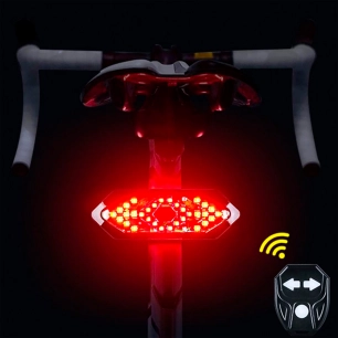 feu arrière à led avec clignotants et télécommande pour vélo
