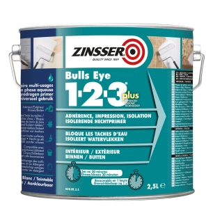primaire isolant zinsser bulls eye 1-2-3 plus blanc 2,5l - rust-oleum